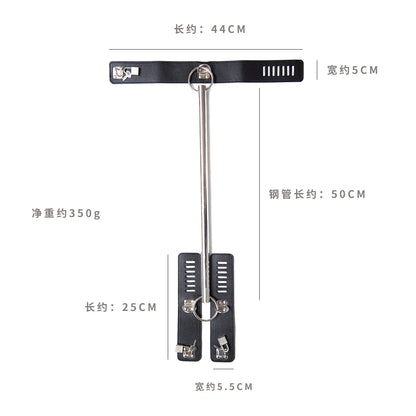 BDSM Restraint Handcuff Set Leg Cuff Neck Restrain Kit SM Fetish Stainless Steel Extend Spreader Bar Adult Couple Slave Harness