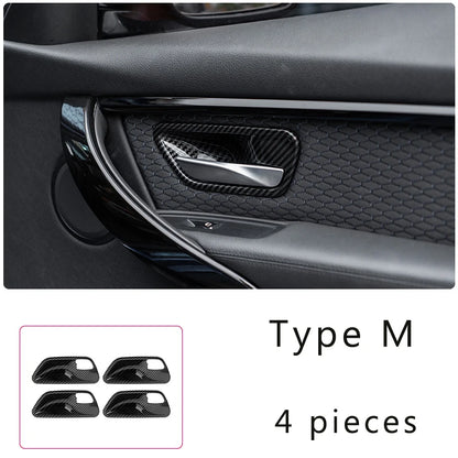 LHD Car Styling Carbon fiber Center Console Air outlet Panel Cover Trim Stickers frame For BMW F30 F31 F32 F34 F36 Accessories