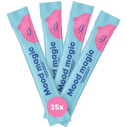 Mood Magic Pixie Sticks for Kids Sugar-Free Saffron & GABA Mood Balance Supplement 25 Sticks Candy Water Flavor