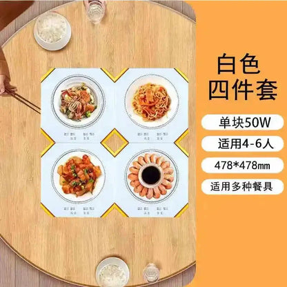 220V Electric Heating Board Home Appliance Splice Stackable Heat Preservation Automatic Thermostatic Desktop Warm Dishes Board