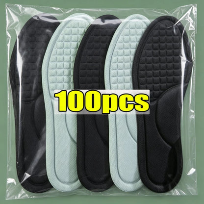 Nano Deodorant Sports Insole Breathable Sweat Absorbent Anti-Odour Shoe Pad Shock Absorption Odor Resistant Inserts for Sneakers