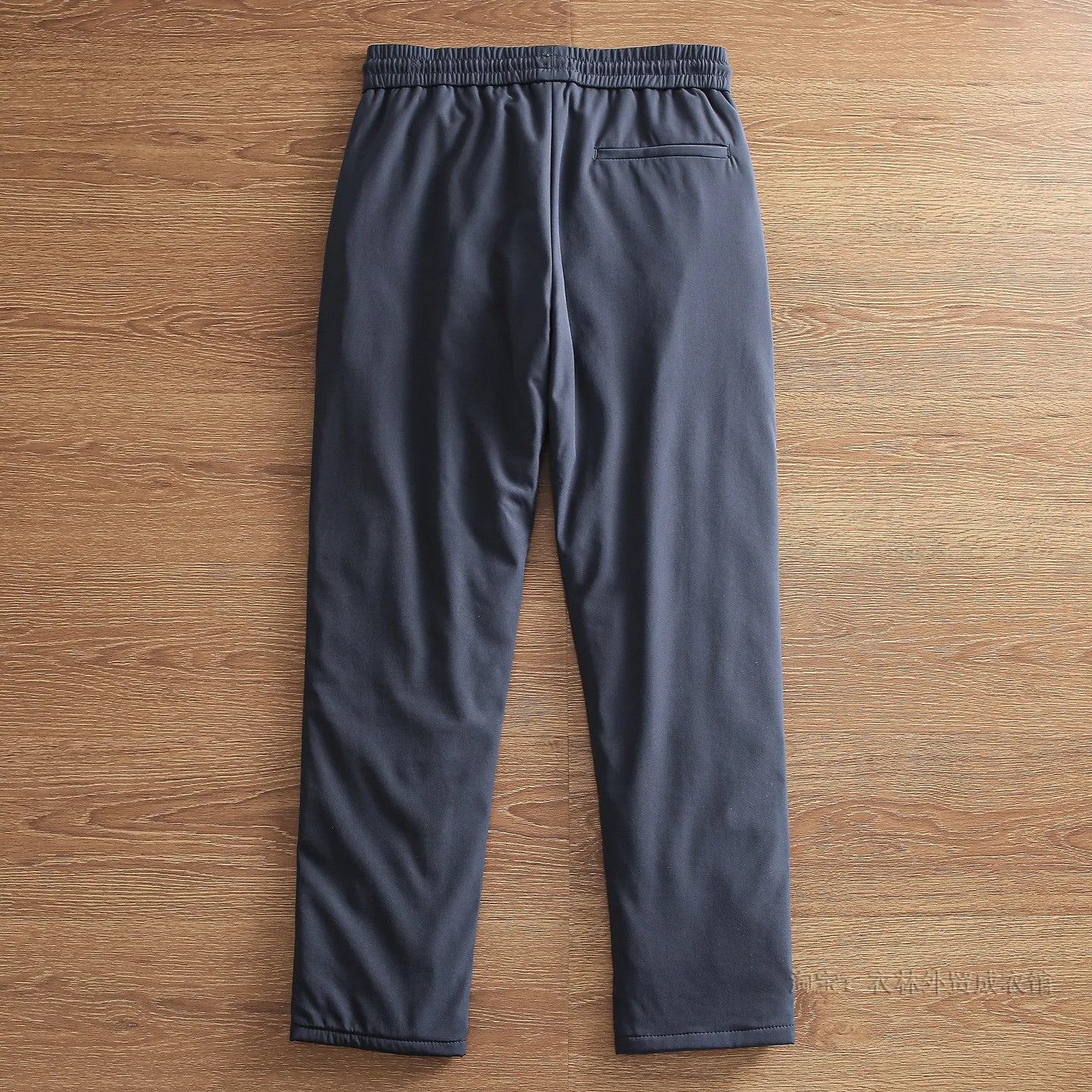 Men's Winter Outdoor Casual down Pants Elastic Waist Straight Leg Long Trousers Fashionable Warm Windproof Waterproof