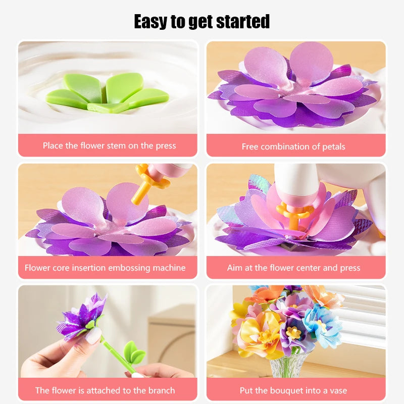 Girl Creative Flower Crafting Set Children's Work Supplies DIY Craft Education Manual Activities for 3 Years Kids Birthday Gifts