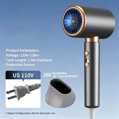 2400W High-Power 15 Second Fast Drying Negative Ion Constant Temperature Hot And Cold Air High-Speed Hair Dryer EU/US/UK Plug