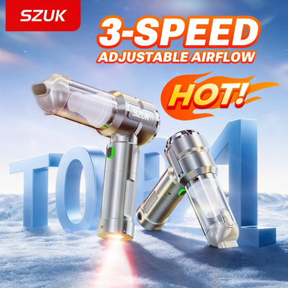 SZUK New Car Vacuum Cleaner Multi Powerful Handheld Portable Cleaning Machine with LED Light Mini Blower Wireless Vacuum Cleaner
