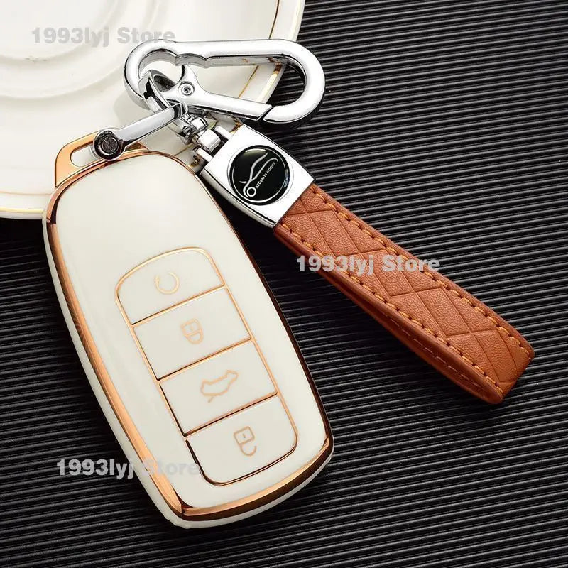 Car Key Holder Keychain For Chery Jaecoo 7 J7 Silicone TPU Case Key