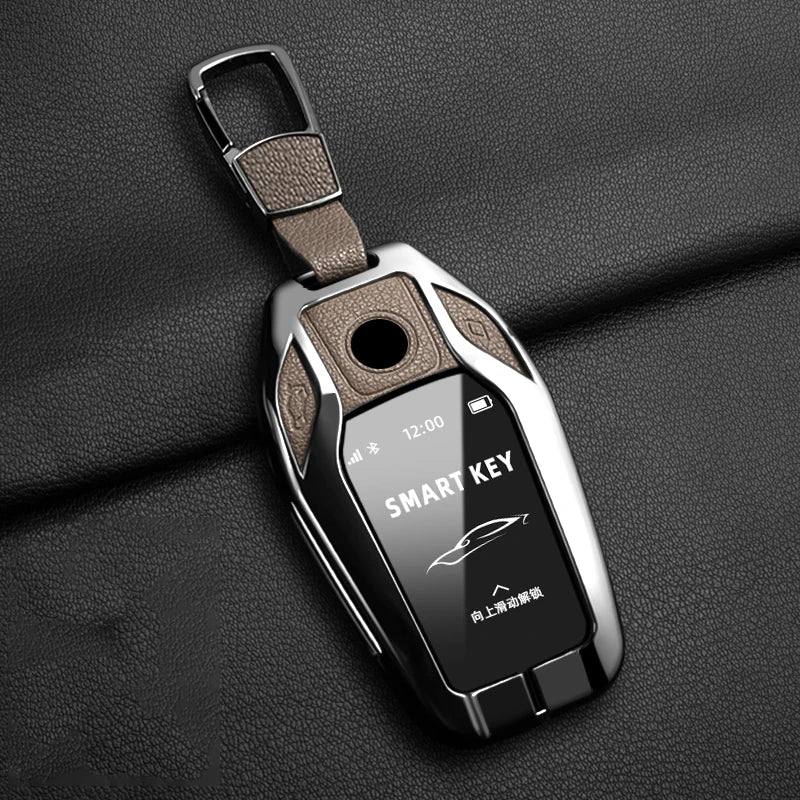 LED Display Metal Car Key Case Holder Shell Cover For BMW 5 7 Series G11 G12 G30 G31 G32 I8 I12 I15 G01 G02 G05 G07 X3 X4 X5 X7