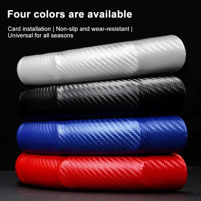 Car Steering Wheel Cover Carbon Fiber Sports Ultra-thin Non-slip Card Cover for Mazda 2 3 CX-3 CX-5 MX-5 BT-50 ATENZA CX-8 MX-30