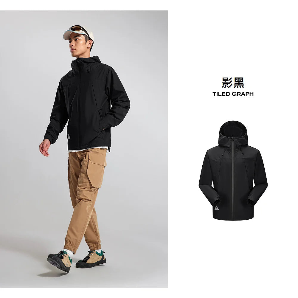 Metersbonwe Men's Windproof Warm Jacket Light Rain Proof Coat New Commuter Hooded Jackets Mesh Lining Male Fall Winter Outerwear