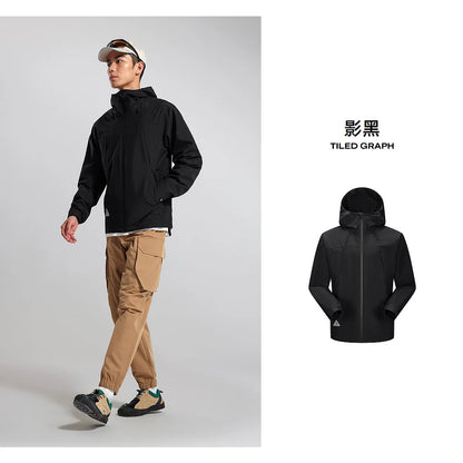 Metersbonwe Men's Windproof Warm Jacket Light Rain Proof Coat New Commuter Hooded Jackets Mesh Lining Male Fall Winter Outerwear