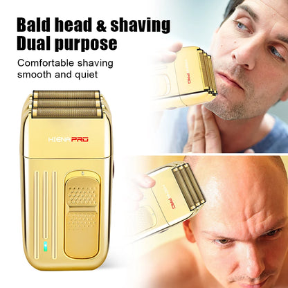 HIENAPRO Reciprocating Electric Shaver, Triple Blade Foil Razor for Men, USB Rechargeable Wet/Dry Trimmer with Travel Lock