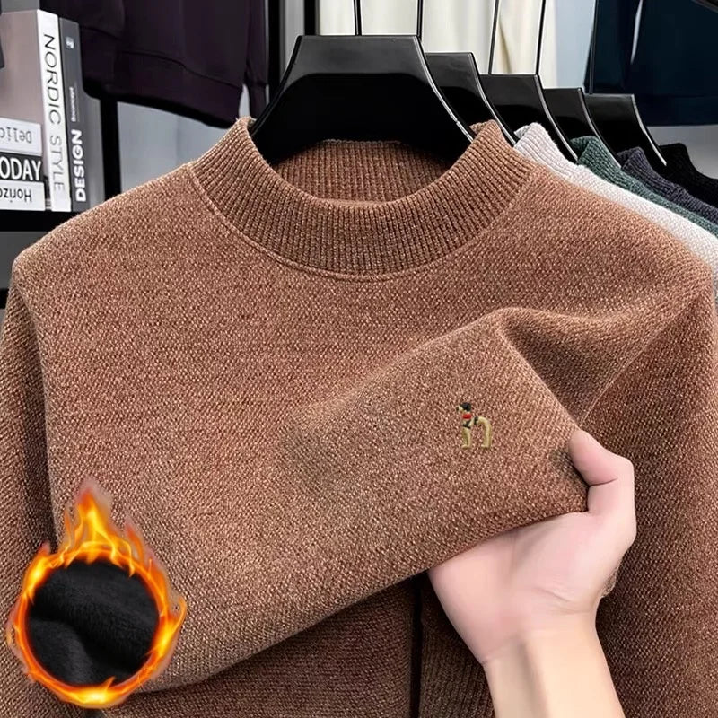 Luxury men's top for autumn and winter, warm andcomfortable jacket, high-quality commuting sports, high-end embroidered pullover