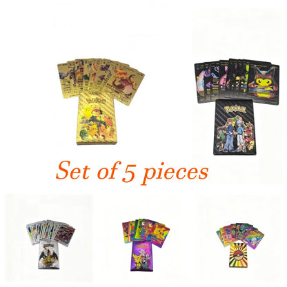 Baokemeng Hot Pokemon Board Game Card Gold Foil Card Silver Foil Black Foil Collection Card Cross Pokemon Cards