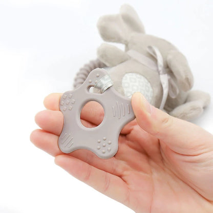 Cartoon Animal Shake Bell Pendant Plush Elephant Rabbit Cute Rattle Windchime G99C