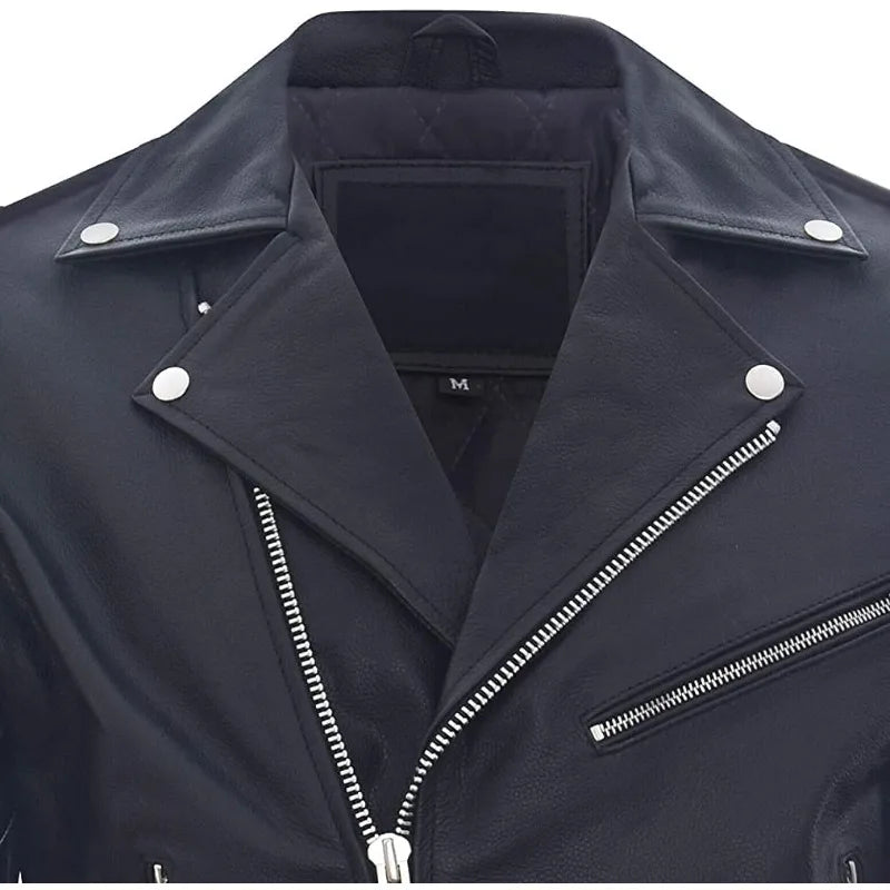 Men Leather Jacket -imitation Lambskin Winter Vintage Motorcycle Biker Jacket, Moto Riding & Racing Jacket