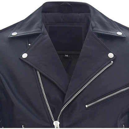 Men Leather Jacket -imitation Lambskin Winter Vintage Motorcycle Biker Jacket, Moto Riding & Racing Jacket