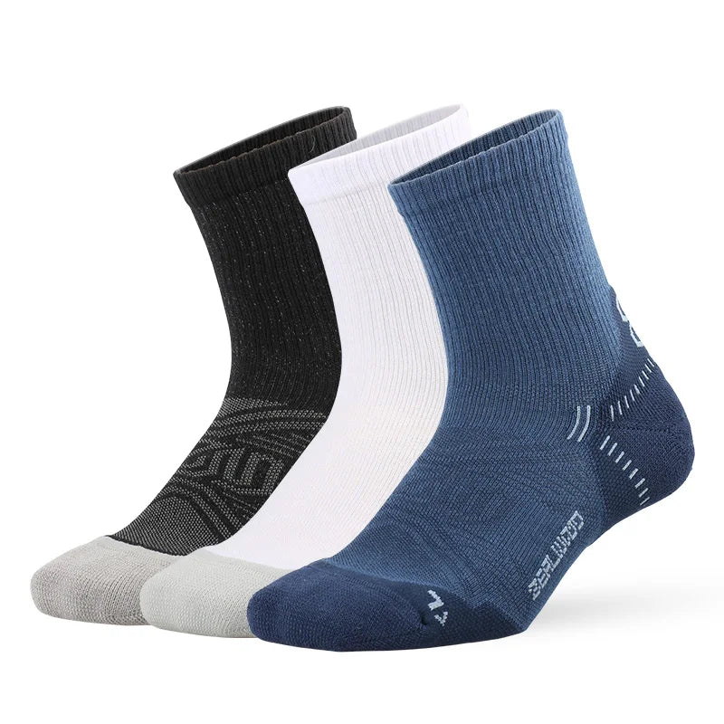 ZEALWOOD Running Cotton Socks Men's Women's Breathable Cushion No Show/Ankle/Crew Antibacterial Moisture Wicking Socks 3 Pairs
