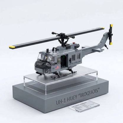 US Army UH-1D OH-58A/D Helicopter Building Blocks Vietnam War Aircraft Bricks Model Toys For Collection
