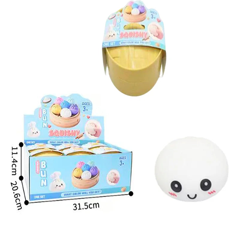 In stock hot sales 6 Cm Giant Dumpling 4 Inch Dumpling Stress Bun Anxiety Soft Decompression Dough For Adults Skateboard