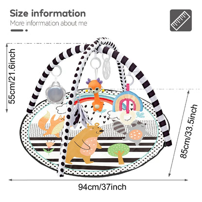 Baby Fitness Frame Crawling Game Blanket Multifunctional Activity Toys Educational Mats Fence Crawling Blanket Infant Rug Toy
