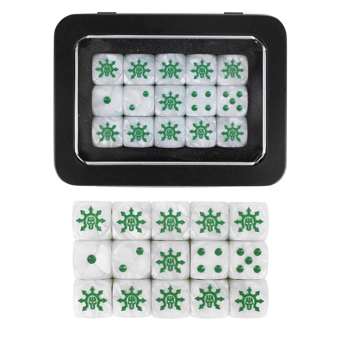 15PCS 16mm/0.63inch D6 Wargaming Dice Set for Tabletop Miniatures Game, Damage Tracking,Army Faction Themed Dice Tokens