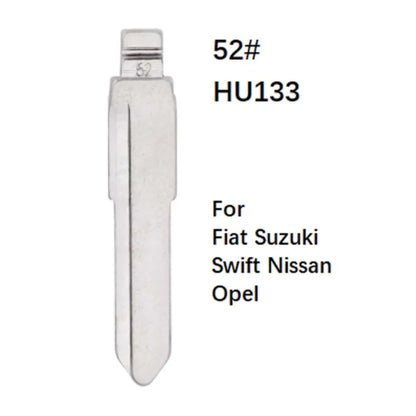 10Pcs 52# HU133R HU87 Metal Blank Uncut Universal Remotes Flip Blade For KD VVDI JMD Remote For Fiat Suzuki Swift Nissan Opel