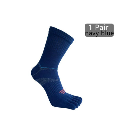 1/5 Pairs Athletic Sport Socks Toe Fitness Compression Sweat-Absorbing Bicycle Outdoor Hiking Five Finger Short Socks 4 Seasons