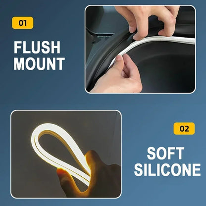 Easy Installation LED Trunk Light Strip White / Amber Light Flexible Rear Boot Decorative Lamp for Geely Monjaro 2021-2024