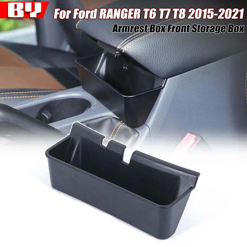 For Ford RANGER T6 T7 T8 2015-2021 Accessories Car Center Console Organizer Tray Armrest Box Front Storage Box