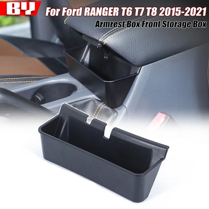 For Ford RANGER T6 T7 T8 2015-2021 Accessories Car Center Console Organizer Tray Armrest Box Front Storage Box