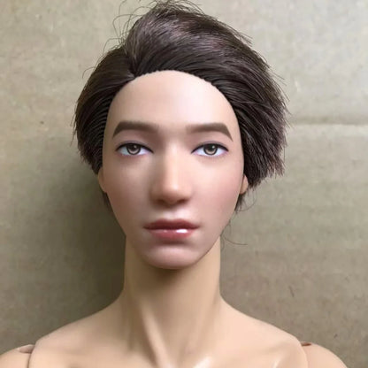 YUNYI Male Doll Body Figure 1/6 Muscle Male Doll Body Toys Multi-Joints Movable Beige Skin Doll Body Collection Doll Toy Parts