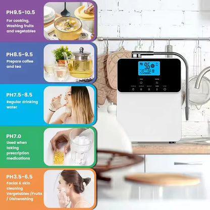 Japan Tech Alkaline water Ionizer High PH 2.8-11 Value 11 Plates Kangen Filtration Water System Hydrogen Water Filter Purifier