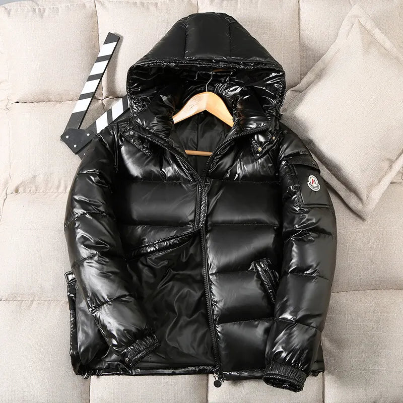 -20 Degree Down Jacket Male Winter Parkas Men White Duck Down Jacket Hooded Outdoor Thick Warm Padded Snow Coat Oversize M-4XL