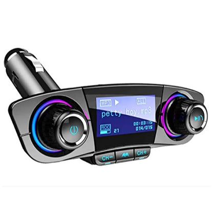 Car Bluetooth Charger FM Transmitter Mp3 Player Auto Wireless Handsfree Dual USB Charger LED Screen Bluetooth 5.0 Car Adapter