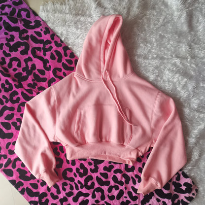 Basic Wear Black Charcoal Hoodies for Women Autumn Winter Loose Fleece Hooded Sweatshirts Streetwear Cropped Pullovers