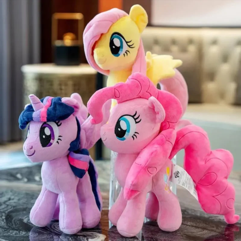 Original My Little Pony Plush Toys Applejack Rainbow Dash Twilight Sparkle Pinkie Pie Rarity Fluttershy Stuffed Doll Kid Gift