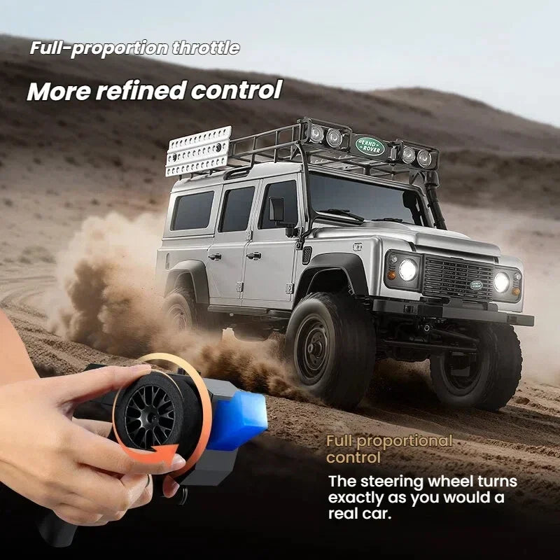 MN111C 1:18 RC Car 4WD Land Rover Defender 2.4G Full Scale Remote Control Car Truck Climbing Off-Road Vehicle Toys for Kid Gift