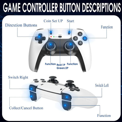 2026 New Retro Gaming Console with 23 Emulators & 20,000+ Built-in Games 4K HDMI 2.4G with Dual Wireless Controllers