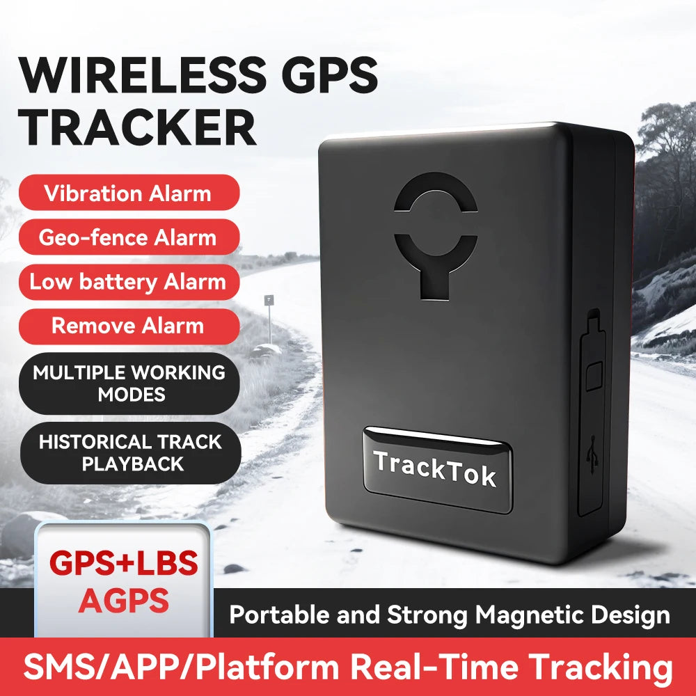 4G GPS Tracker Car Locator Vehicle Long Standby GPS Locator Magnet Waterproof 20000mAh Battery Real Time Position Free Web APP