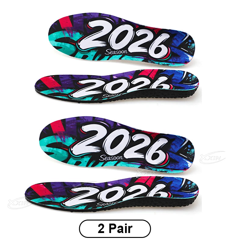 【Xxin】Graffiti Style Sport Insoles Air Cushion Shock Absorption Running Shoes Pad Size 36-46