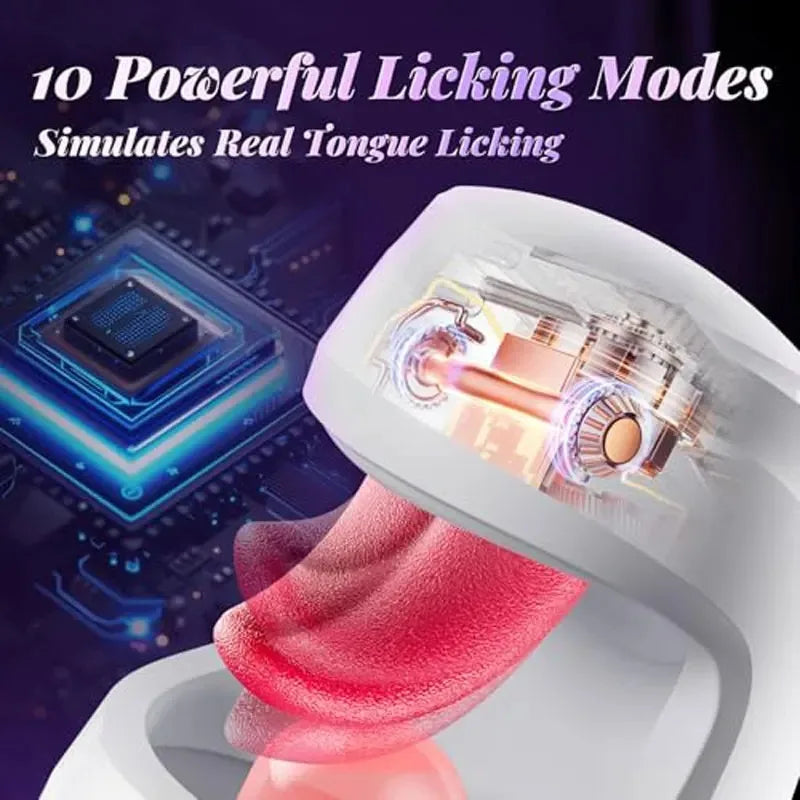 Tongue Licking Male Masturbator Cup Penis Exerciser Stimulation Blowjob Adult Sex Machine Penis Trainer for Men Erotic Products