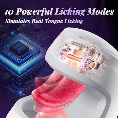 Tongue Licking Male Masturbator Cup Penis Exerciser Stimulation Blowjob Adult Sex Machine Penis Trainer for Men Erotic Products