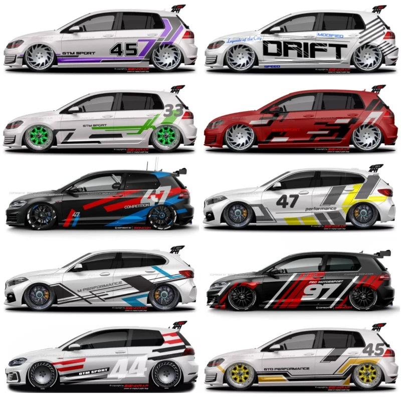 Car stickers For Volkswagen Golf8 MK5 MK6 MK7 GTI POLO customized exterior design sporty fashionable decals Vinyl  Accessories