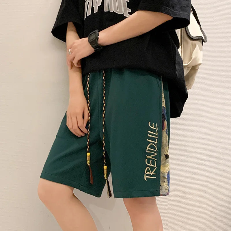 2026 Letter Foam Printed Shorts Men Loose Fit Summer Streetwear Running Sports Short Pants Men Women Hip Hop Half Wide Leg Pants