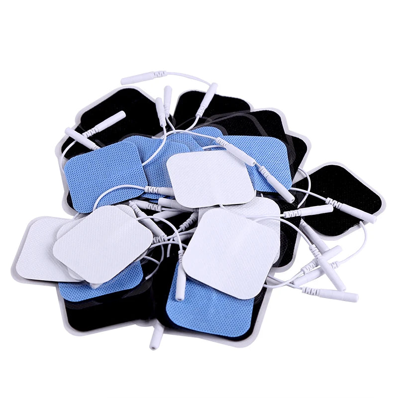 5*5cm 2mm Plug Tens Electrodes Pads Accessories Non-woven Fabric Self  Adhesive Replacement Patch for Electric Massager