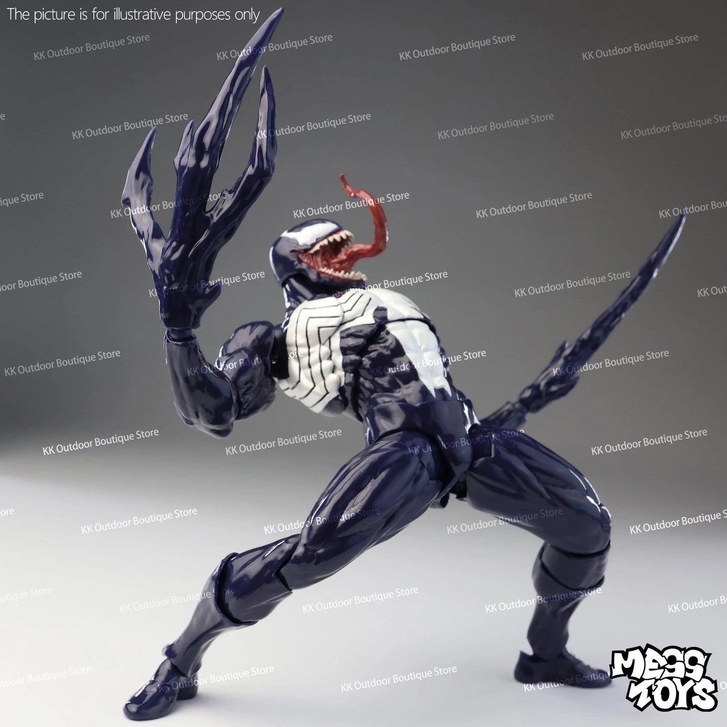 NEW Mess Toys Venom Lethal Neighbor Spider Man Symbiotic Black Suit Messtoys Spiderman Anime Action Figure Model Doll Gifts Toys