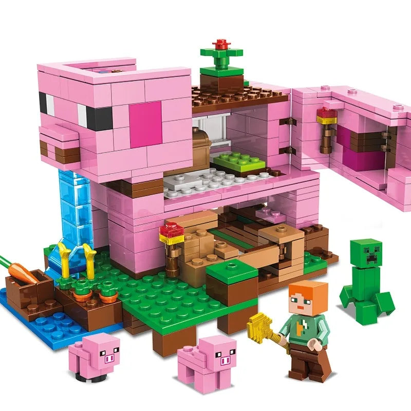 Creator Animal Parrot Frog fox Pig House Building Brick Brick Toy Birthday Gift