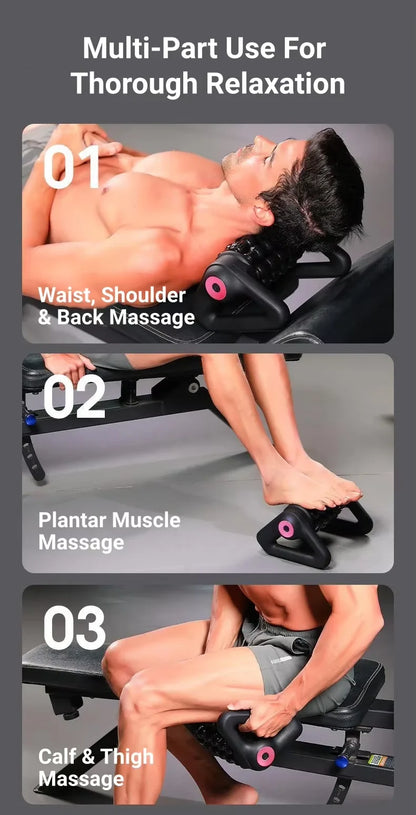Muscle Massager Roller Electric Deep Tissue Impactor Rechargeable Pain Relief Tool for Shoulder Back Muscle Relax Recovery