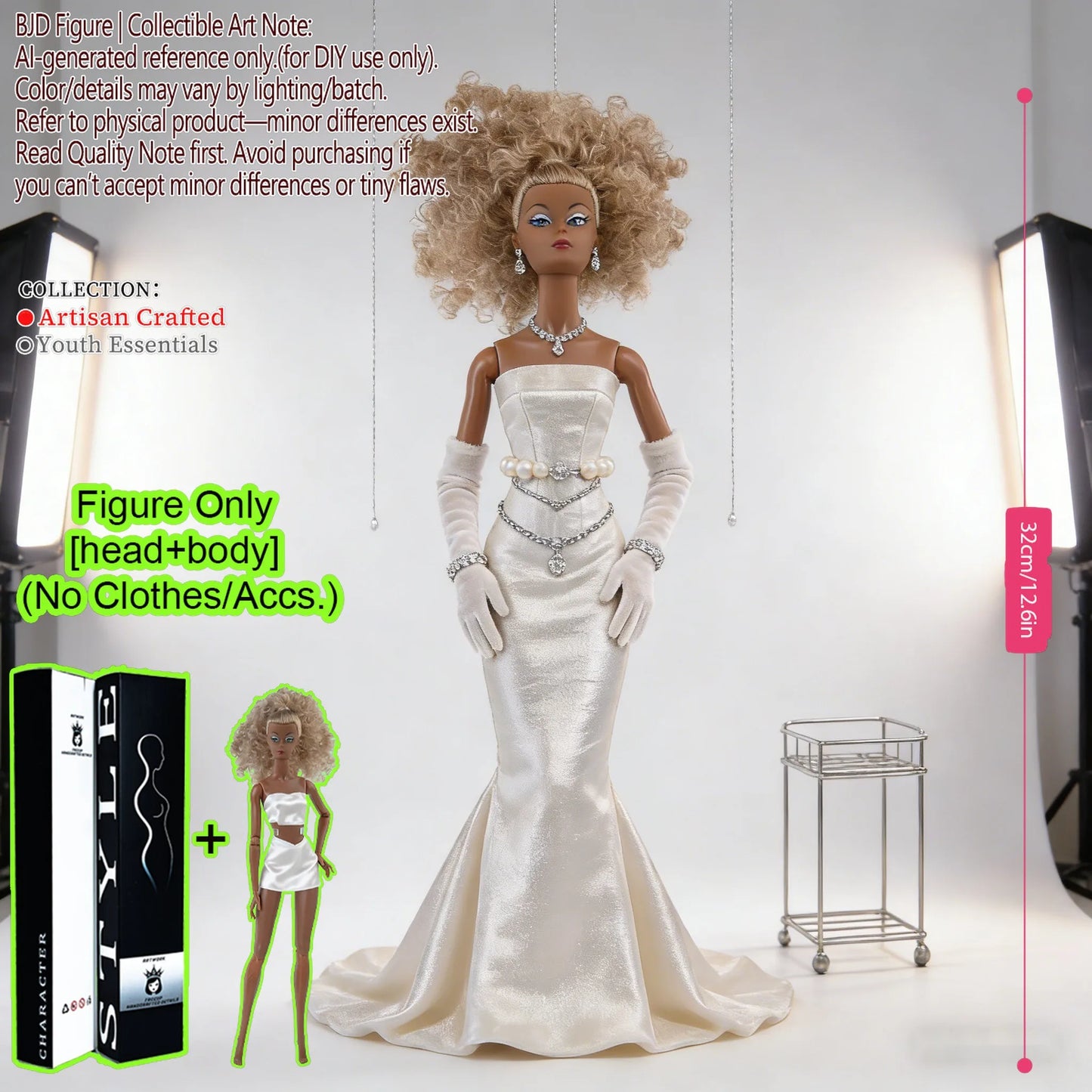 12 Inch 1/6 MJD BJD Fashion Supermodel Ball Joint Figure Exquisite Makeup Smooth Skin Display Toy No Clothes