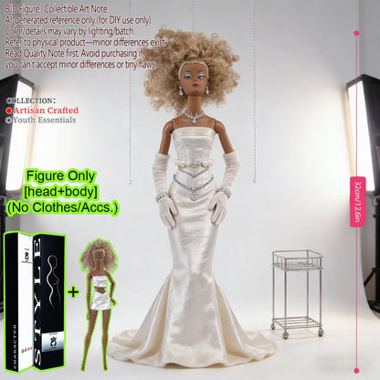 12 Inch 1/6 MJD BJD Fashion Supermodel Ball Joint Figure Exquisite Makeup Smooth Skin Display Toy No Clothes